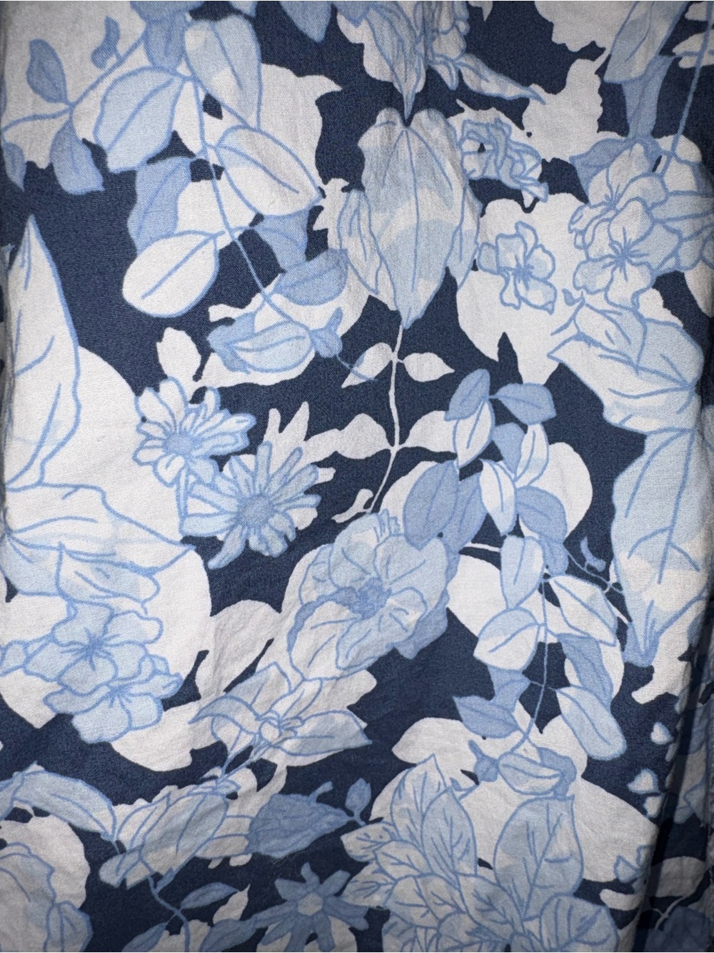 Tommy Bahama Men's Floral Button Down Shirt Medium Navy Blue White Long Sleeve - Picture 3 of 8